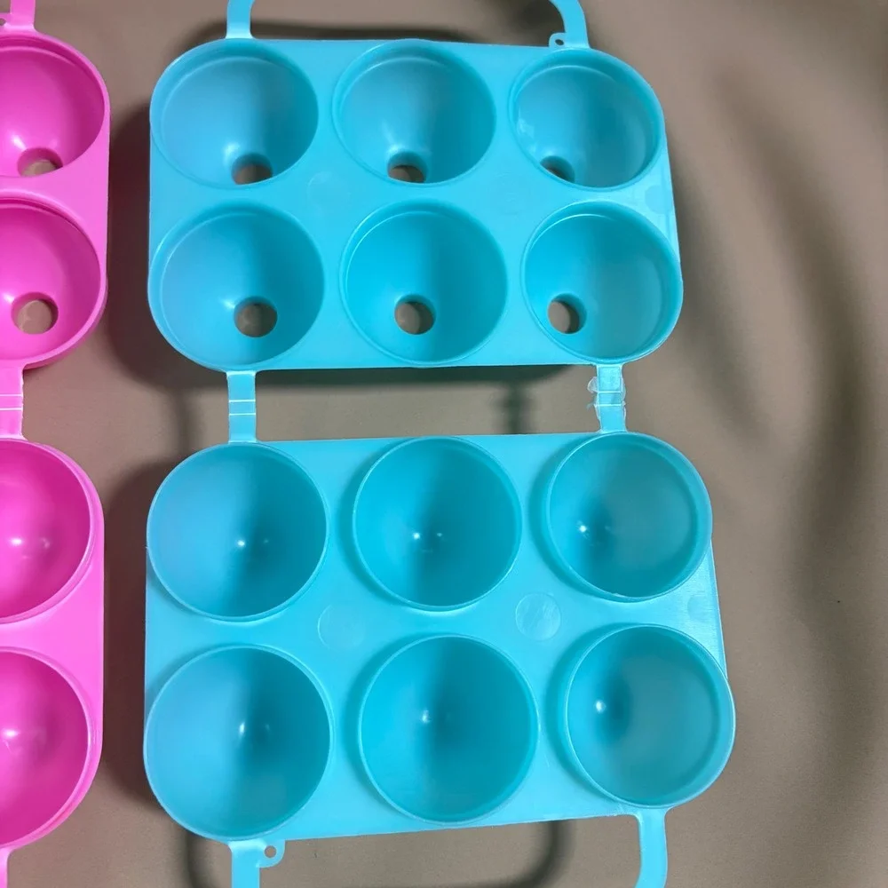 Vintage Jell-O Jigglers Mold Set Red Jelly Beans Pink Blue 3D Egg Molds Smooth